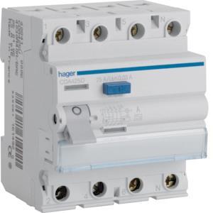 Hager Fi-Schalter 4polig 6kA 25A CDA425D 