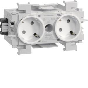 Hager Steckdose 2fach 45°     GS20119010 