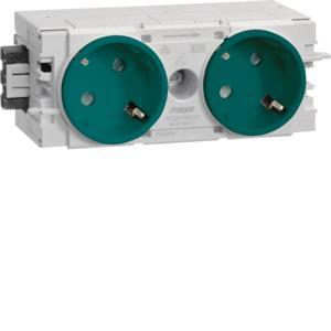 Hager Steckdose 2fach 45°     GS20106029 