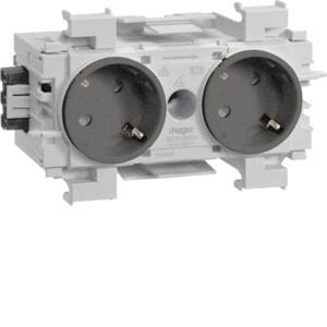 Hager Steckdose 2fach 45°     GS20119011 