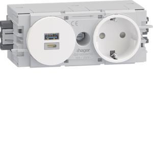 Hager Steckdose 1fach USB A+C GS16009010 