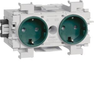 Hager Steckdose 2fach m.Wago  GS20016029 
