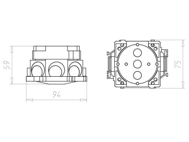 Kaiser Betonbau B1 Gerätedose    1255-01 