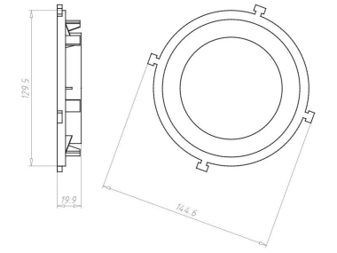 Kaiser Einbaugehäuse, HaloX 100  1281-04 