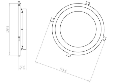 Kaiser Einbaugehäuse HaloX 100   1281-65 
