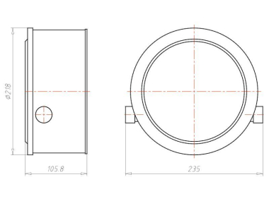 KAIS Einbaugehäuse HaloX 180mm   1282-00 