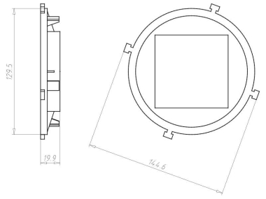 Kaiser Einbaugehäuse HaloX 100   1281-09 