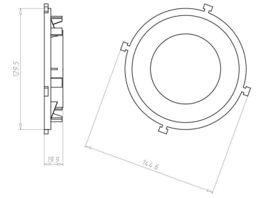Kaiser Einbaugehäuse, HaloX 100  1281-02 