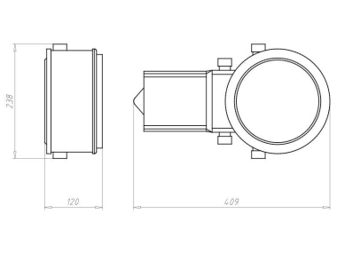 KAIS Einbaugehäuse HaloX 180mm   1282-72 