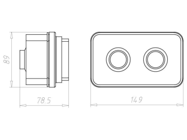 KAIS Universal-Einbaugehäuse     1224-22 