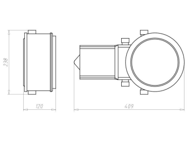 KAIS Einbaugehäuse HaloX 180mm   1282-75 