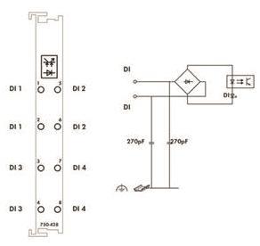 WAGO 750-428 4-Kanal-Digitaleingang, 