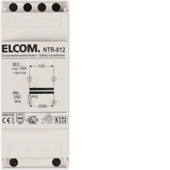 ELCOM 230/12V 1.5A Netztrafo     NTR-812 