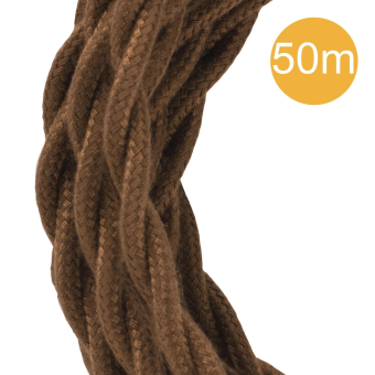 BAIL Braun gedrehtes Textilkabel  140686 