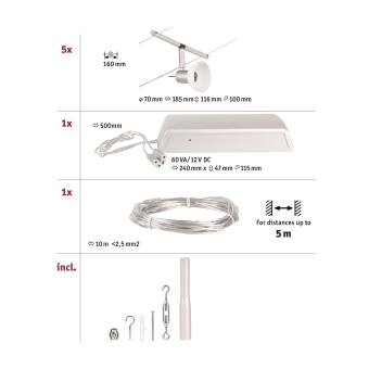 Paulmann Wire Set Sheela max5x10W  94448 