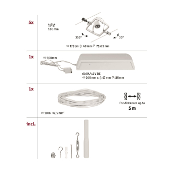 Paulmann Wire Set MacII max5x10W   94432 