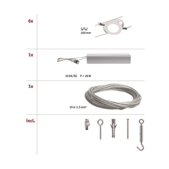 PAULM URail LED-Strahlerset 6x4W   94106 