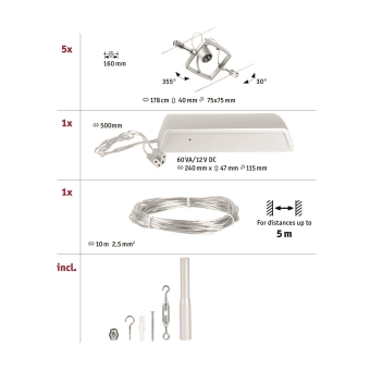 Paulmann Wire Set MacII max5x10W   94430 