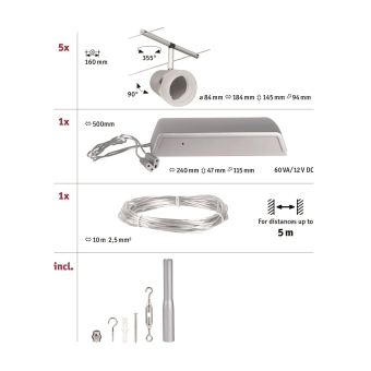 Paulmann WireDC Set Cone max5x10W  94459 
