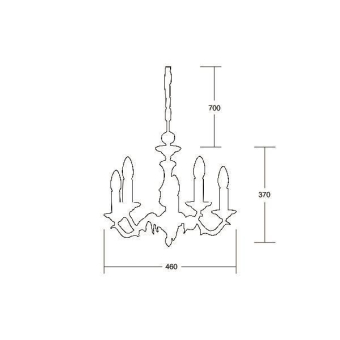 BRUM Aranda, Krone 5Lp. E14/40W   850535 