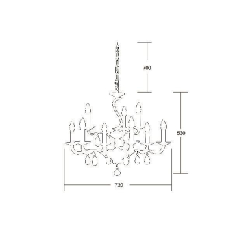 BRUM Chiara, Krone 9 x E14/40W,   850629 