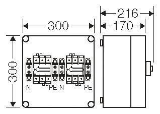 Hensel Mi-Lastschaltergehäuse    Mi 7225 