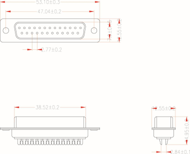 EFB 28611.1 D-Sub Lötbuchse   E-DF25LL/Z 