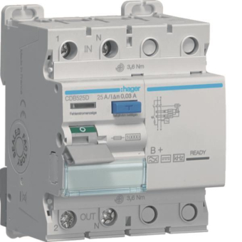 Hager Fi-Schalter 2polig 10kA    CDB525D 
