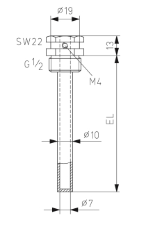 ALRE-IT Tauchhülse m.Einstich   THMs/200 