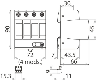 Dehn 908347 DG MU   DG MU 3PY 600 4W+G R 