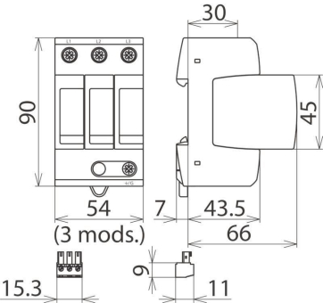 Dehn 908319 DG MU   DG MU 3PY 480 3W+G R 