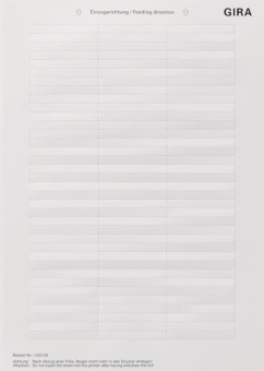 GIRA 145300 Beschriftungsbögen 54,5x7 