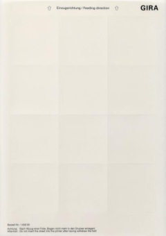 GIRA 145800 Beschriftungsbögen 62x62 