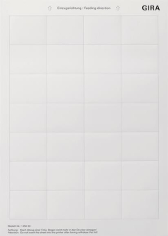 GIRA 145600 Beschriftungsbögen 46,9x36,9 