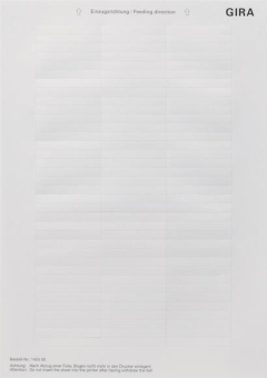 GIRA 145500 Beschriftungsbögen 51,2x7 
