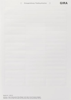 GIRA 145000 Beschriftungsbögen 60,7x11,8 
