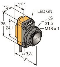 TURCK Opto Sensor Laser Sender   QS186LE 