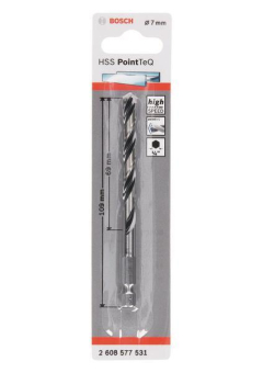 Bosch 1 HSS PointTeQ Hex       7.0X109MM 