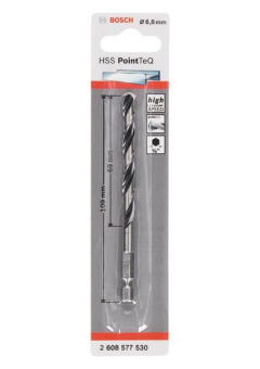Bosch 1 HSS PointTeQ Hex       6.8X109MM 