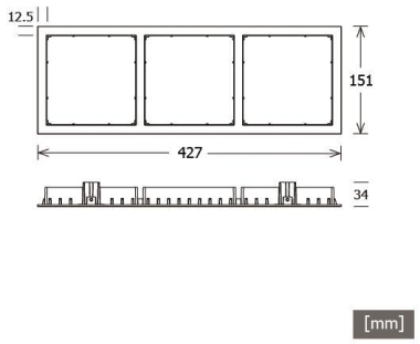 LTS SCER 1.300 weiß Einbaurahmen  628588 