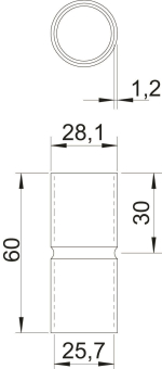 OBO SV25W A4 Edelstahlverbindungsmuffe o 