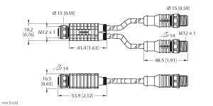 TURCK 2-fach- VBRK4.4-2RSC4T-0,6/0,6/TXL 