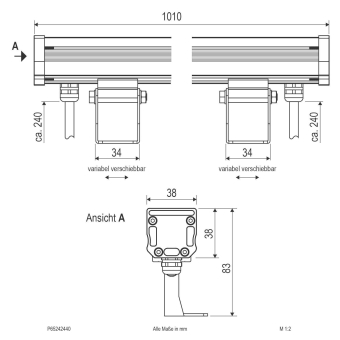 EVN LED Wallpainter silber     P65242440 