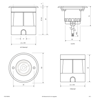 EVN Bodeneinbauleuchte IP67  PC67106040N 