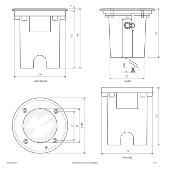 EVN LED Bodeneinbau -rund -  PC67107002H 