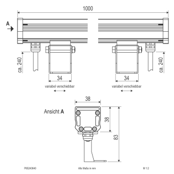 EVN LED Wallpainter silber     P65243640 