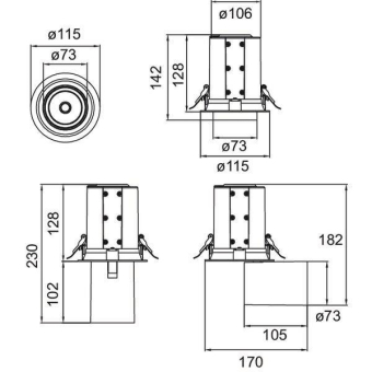 Brumberg LED-Strahler 20 W,   88755173DA 