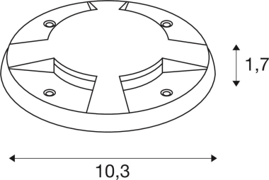 SLV SMALL PLOT Abdeckung 4 Slots 1006175 