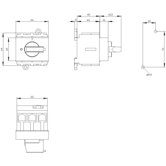 Siemens 3LD25300TK11 Hauptschalter 3p 