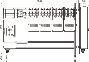 Hensel Ladeverteiler f. Mi EV 22kW 16001 